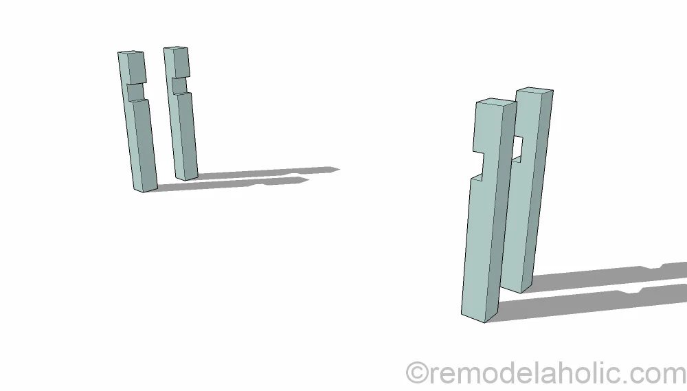 How to build a no-nails console table for straightforward disassembly for moving. Designed by Shabbyfufu, building plans by @Bekob