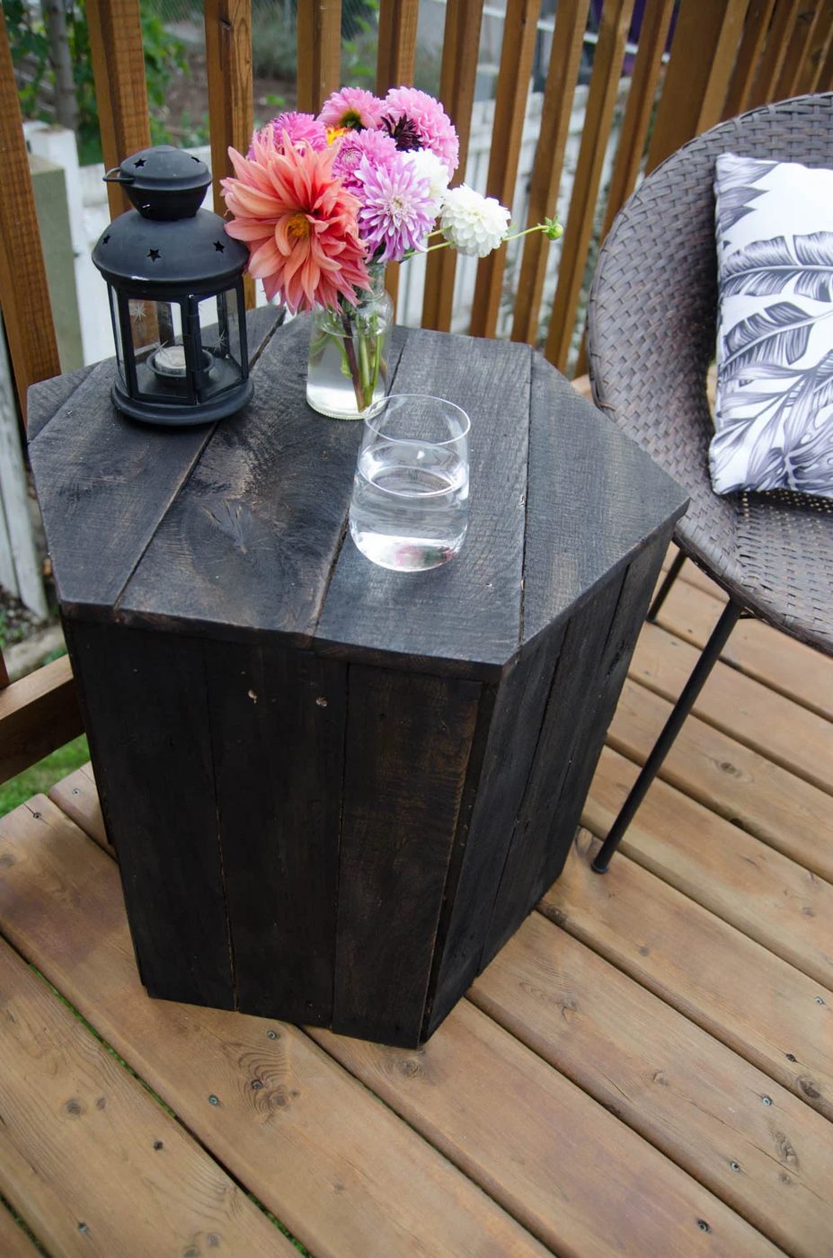 Handmade Hexagon Side Table