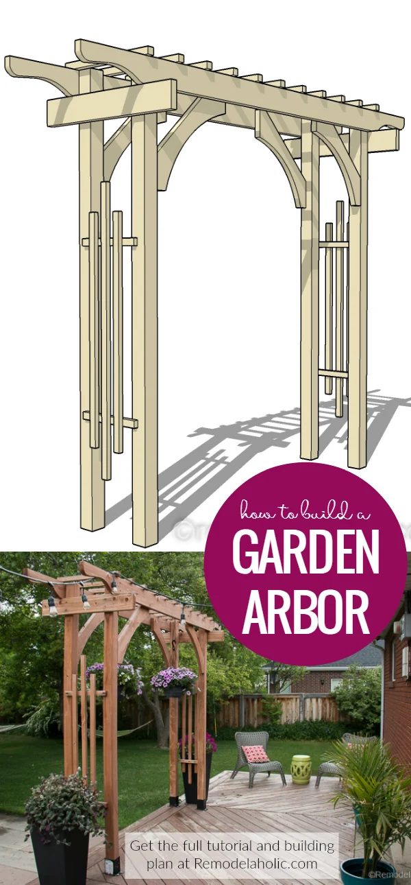 How To Build A Garden Arbor For A Backyard Structure Or Outdoor Wedding @Bekob Crop