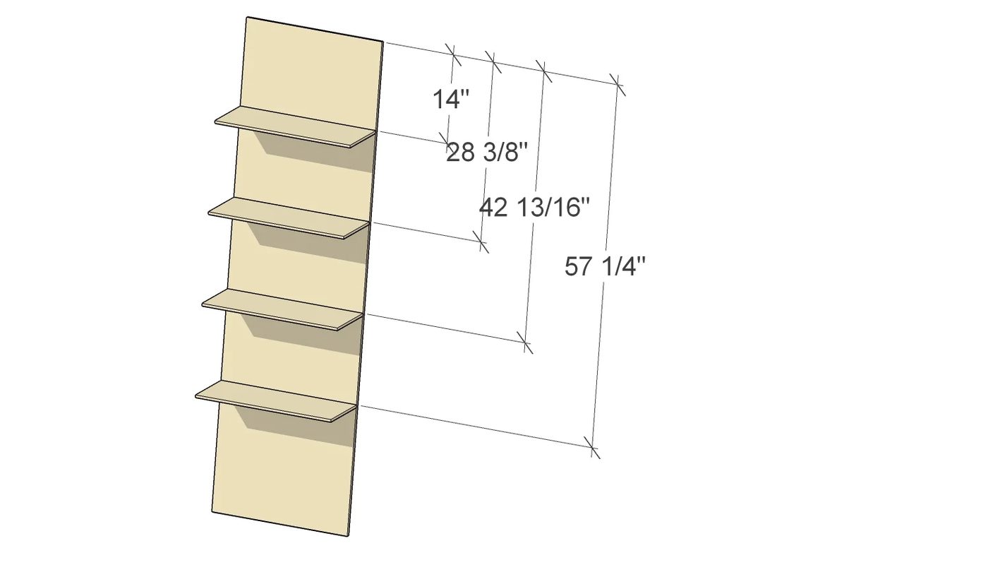 Bekob Plywood Leaning Shelf Assembly 3