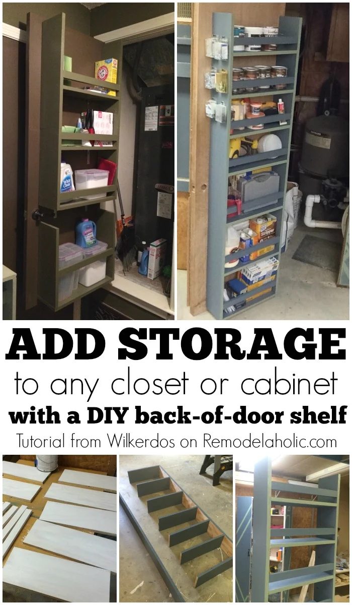 Add closet or cabinet storage by building a shelf on the back of the door -- video walkthrough included! Wilkerdos on @Bekob