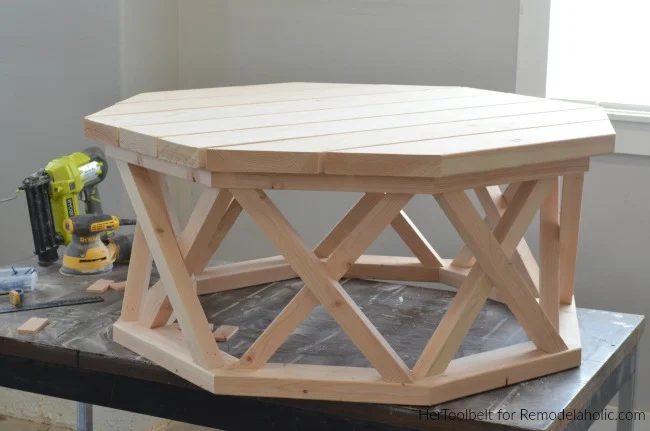 How To Build A Handmade Round Wood Coffee Table Base For Under $100