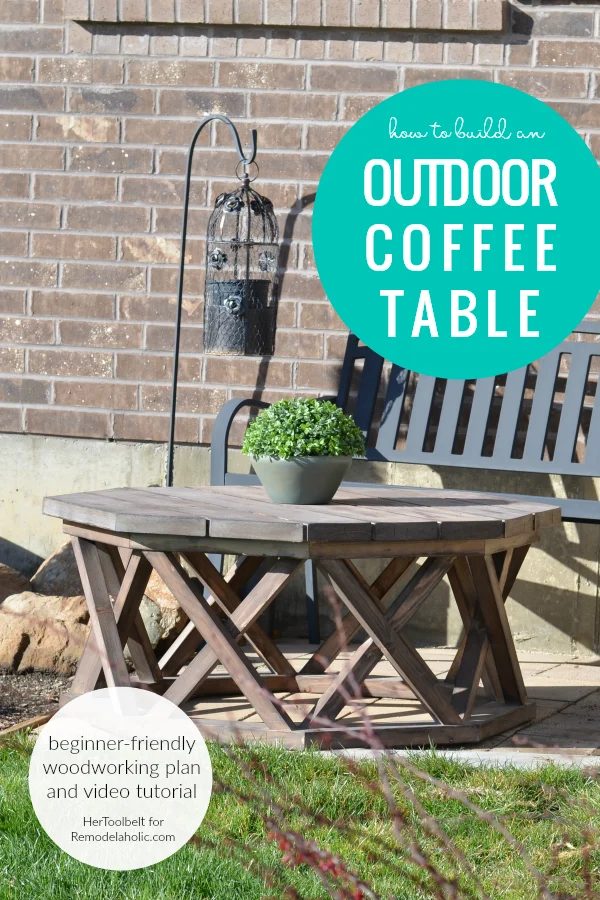 How To Build An Octagon Outdoor Coffee Table, first-time Woodworking Plan HerToolbelt For Bekob