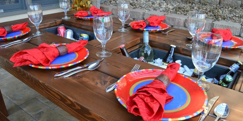 Build a Patio Cooler Table with Built-In Ice Boxes