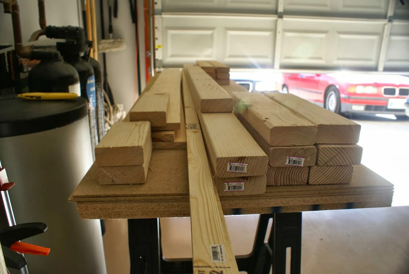 supplies for workbench and pegboard tool organizer, featured on Bekob.com