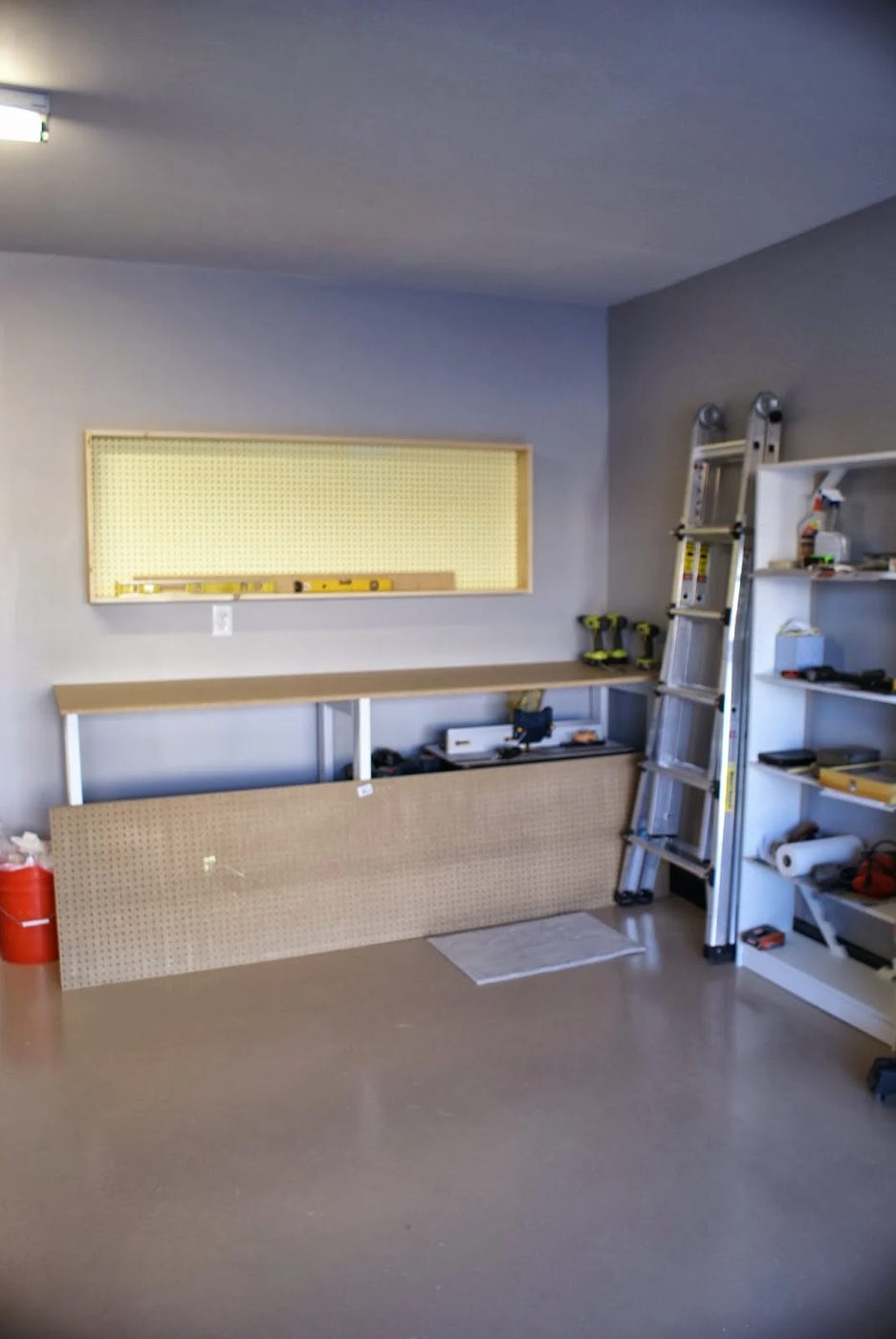 wall-mounted pegboard tool cabinet, featured on Bekob.com