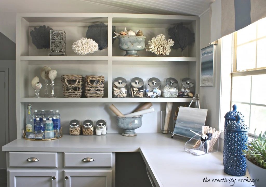 Inexpensive Ways To Create Built In Shelving And Counters 1024x722