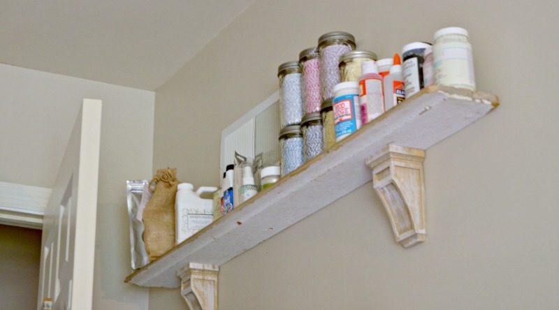 View From Desk Of Shelf