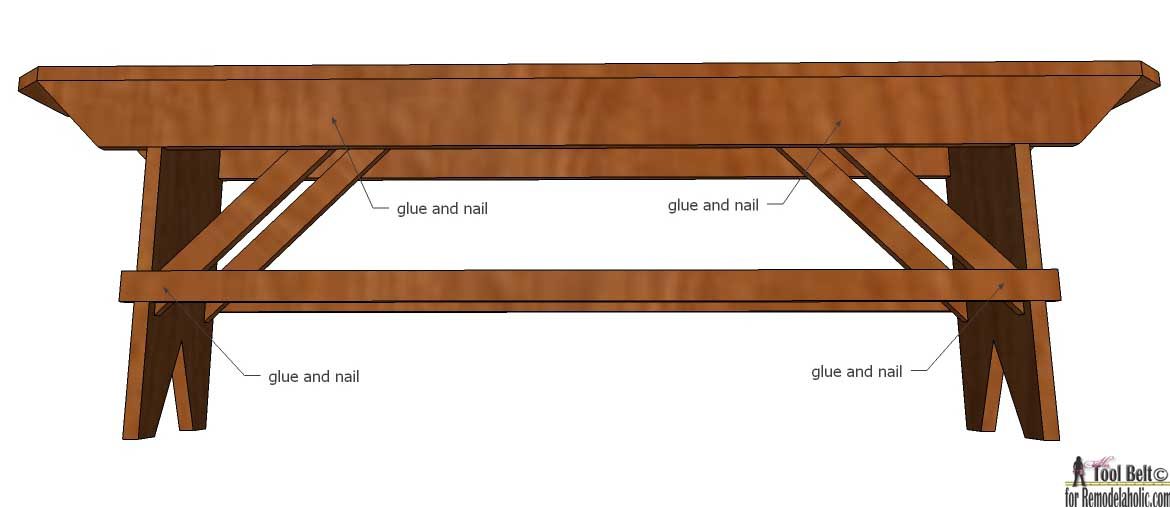 Build a striking Handmade primitive farmhouse bench for your farmhouse table or extra seating. Free plans on @Bekob
