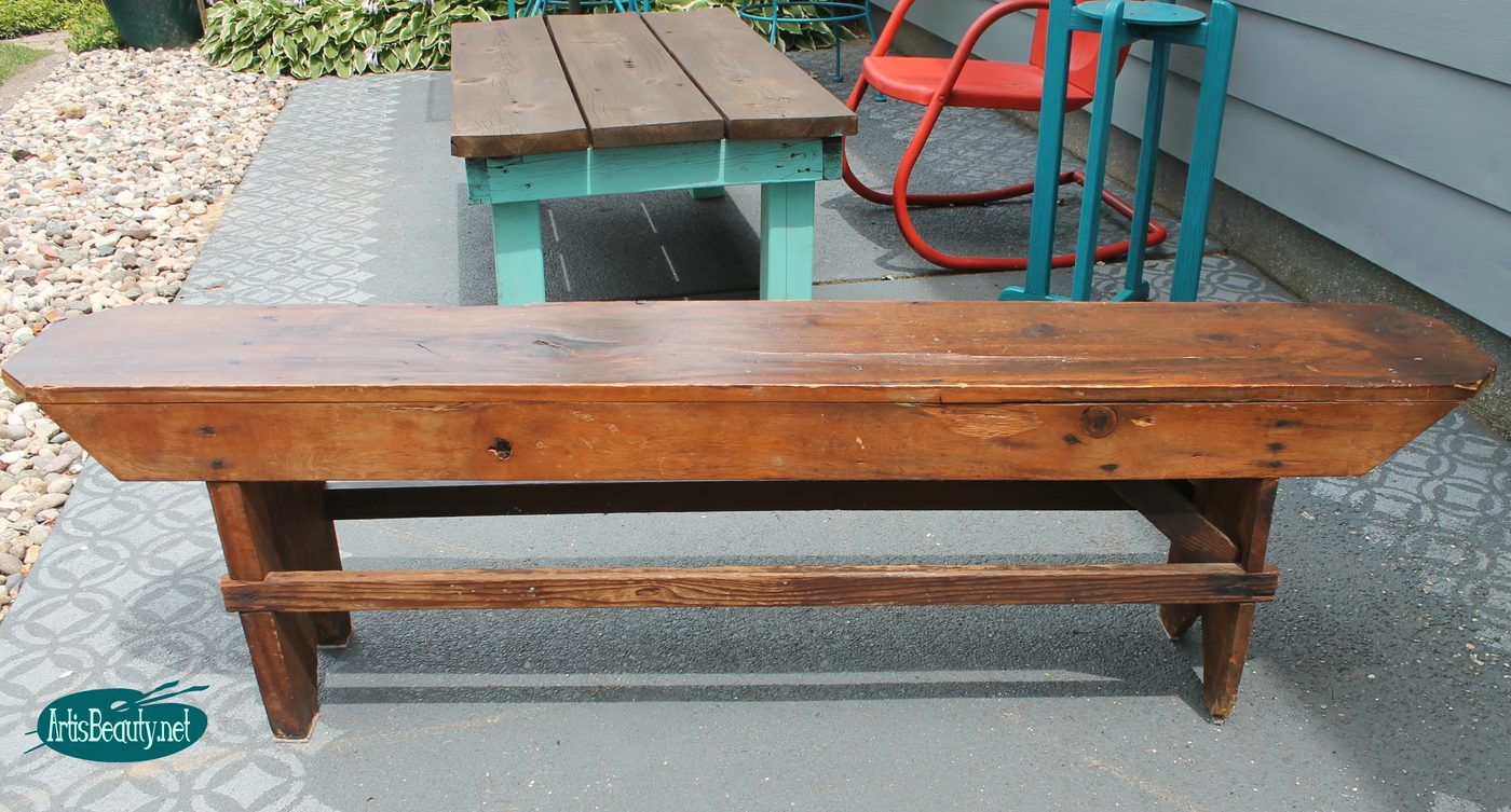 farmhouse bench artisbeauty.net karin chudy side view (2)