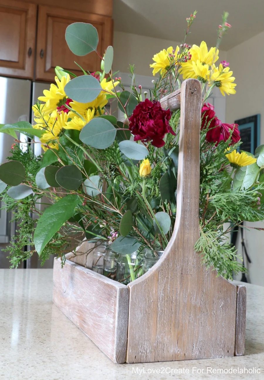 Flower Antique Crate Vertical, MyLove2Create