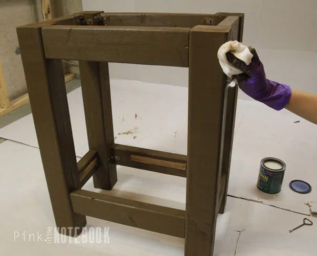 Handmade Open Vanity for an IKEA Sink by Pink Little Notebook featured on Bekob