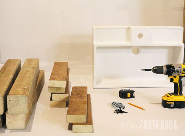 How to Build an Open Vanity for an IKEA Sink by Pink Little Notebook featured on Bekob