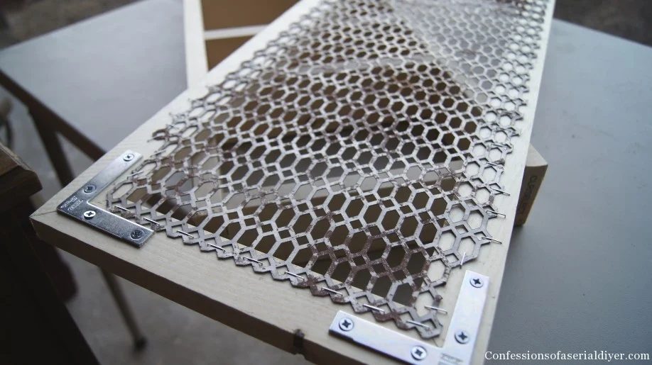 metal grate spice cabinet door, Confessions of a Serial DIYer on Bekob
