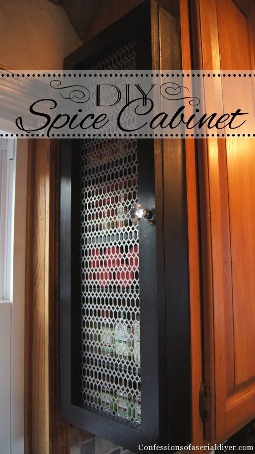 Handmade Spice Cabinet | Confessions of a Serial DIYer on Bekob.com