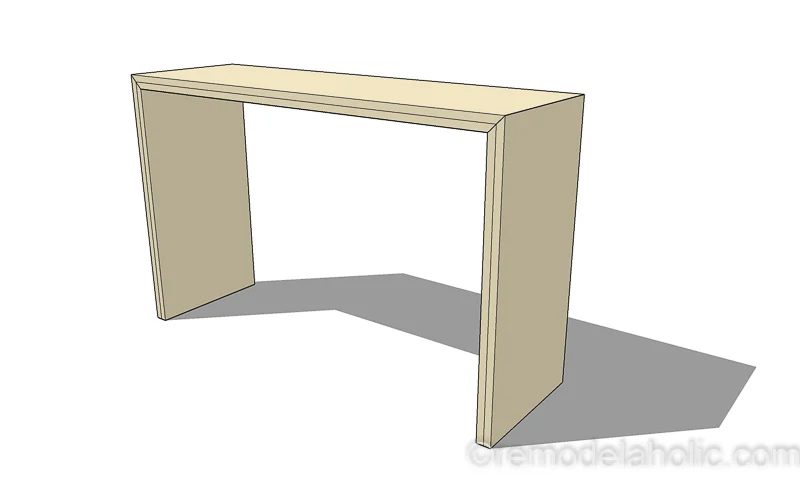 Handmade Waterfall Plywood Console Table @Bekob 1
