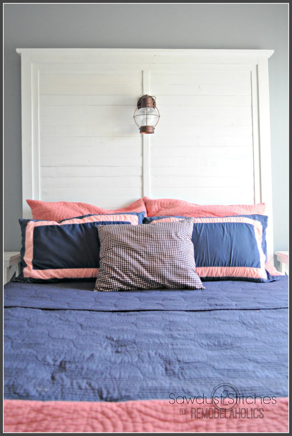 How to Build a Tall Slat Headboard | Sawdust2Stitches on Bekob.com #handmade #buildingplan