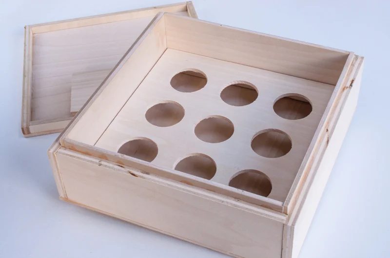 Handmade Wooden Treat Box with Interchangeable Inserts for Cupcakes, Cookies, Cake or Pie
