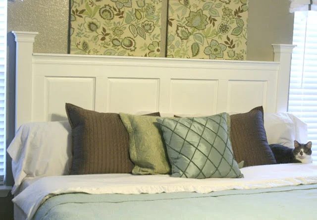 handmade cabinet door headboard at Bekob.com