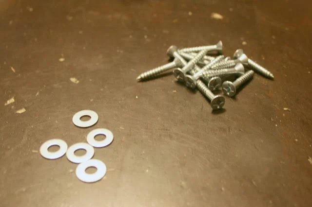 tuft a headboard using screws and washers