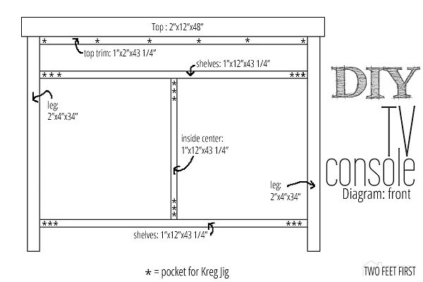 Create a TV Console Using Old Windows for Doors by Two Feet First featured on @Bekob