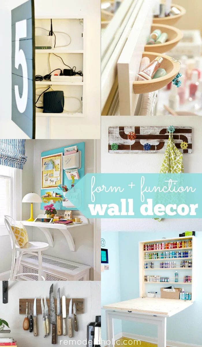 Form meets function with over 30 ways to decorate your walls -- striking and purposeful at the same time