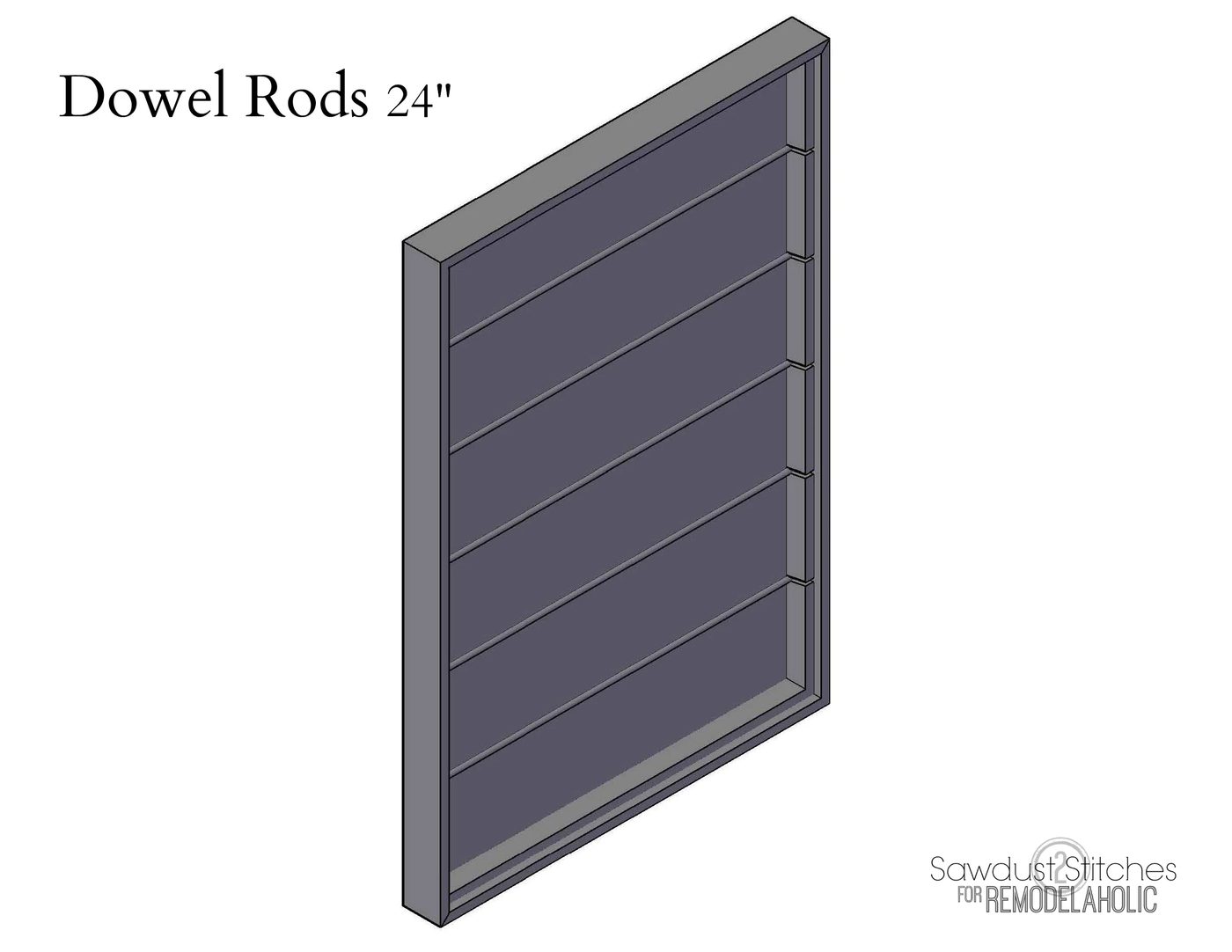 chalkboard organizer Dowel Rods by sawdust2stitches for Bekob.com