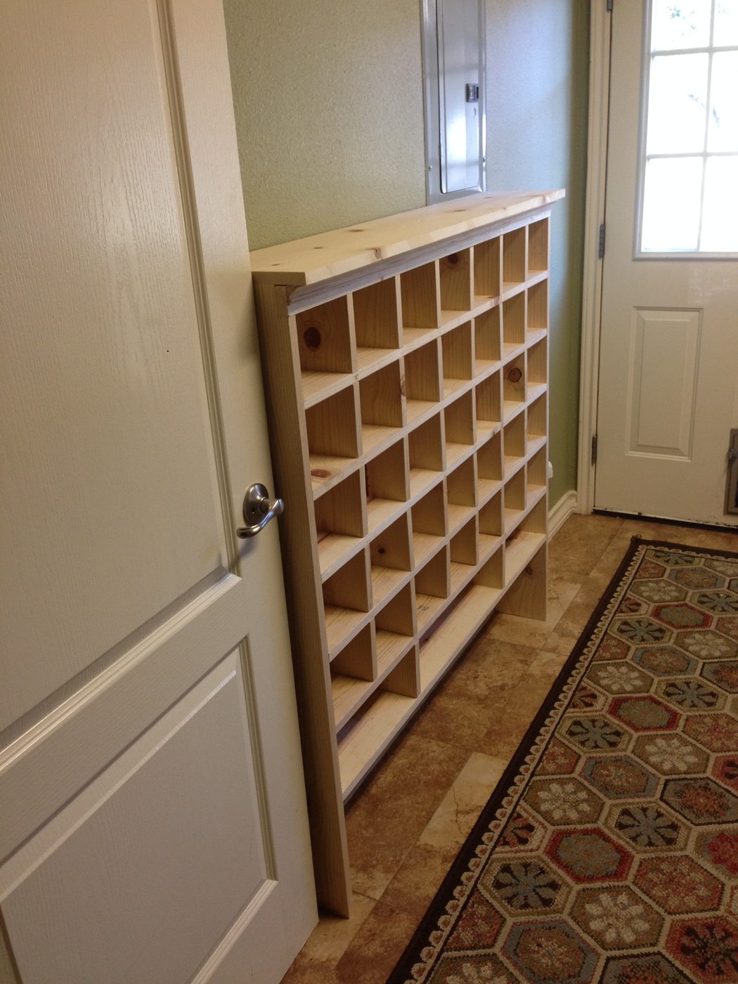 how to build a vintage style mail sorter to organize shoes @Bekob