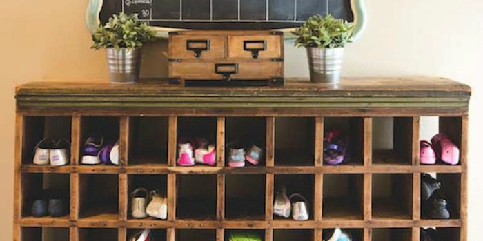 Build a Vintage Mail Sorter Handmade Shoe Cubby Shelf