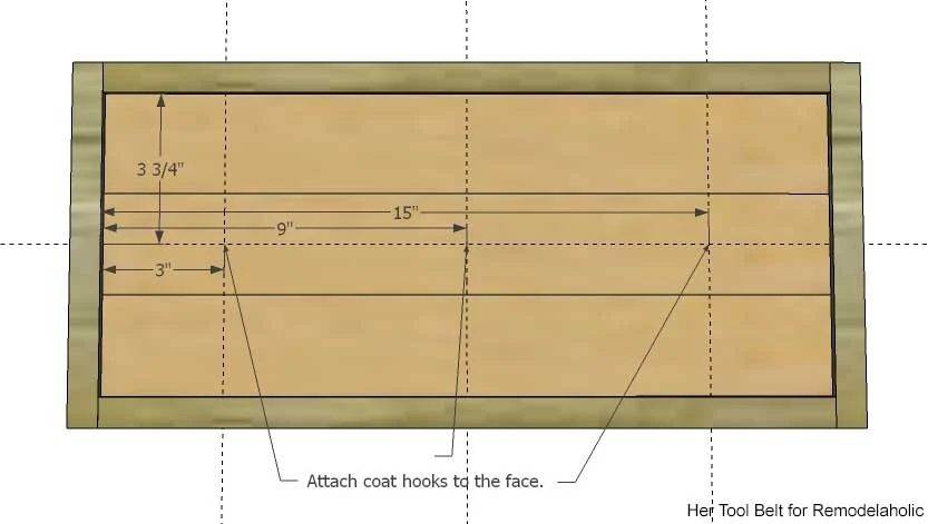 Build a farmhouse style coat rack with a secret compartment to hide small items.
