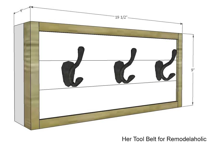 Build a farmhouse style coat rack with a secret compartment to hide small items.
