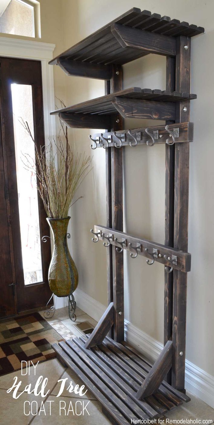Hall Tree Coat Rack Empty Iso Pin