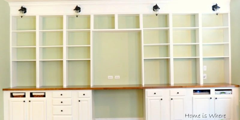 Build A Wall-to-Wall Built-In Desk and Bookcase