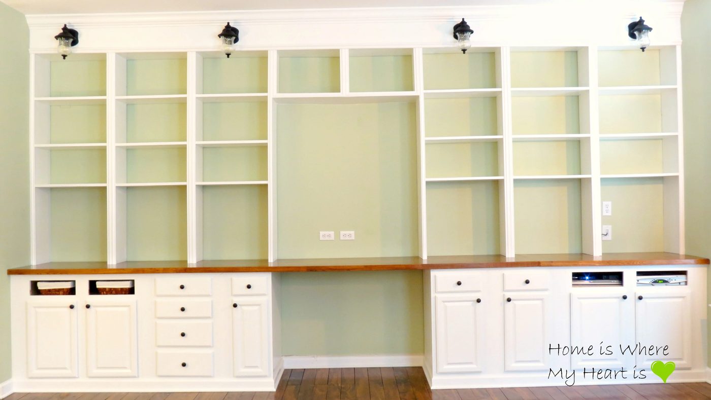 built-in desk and bookshelf, Home Is Where My Heart Is featured on Bekob