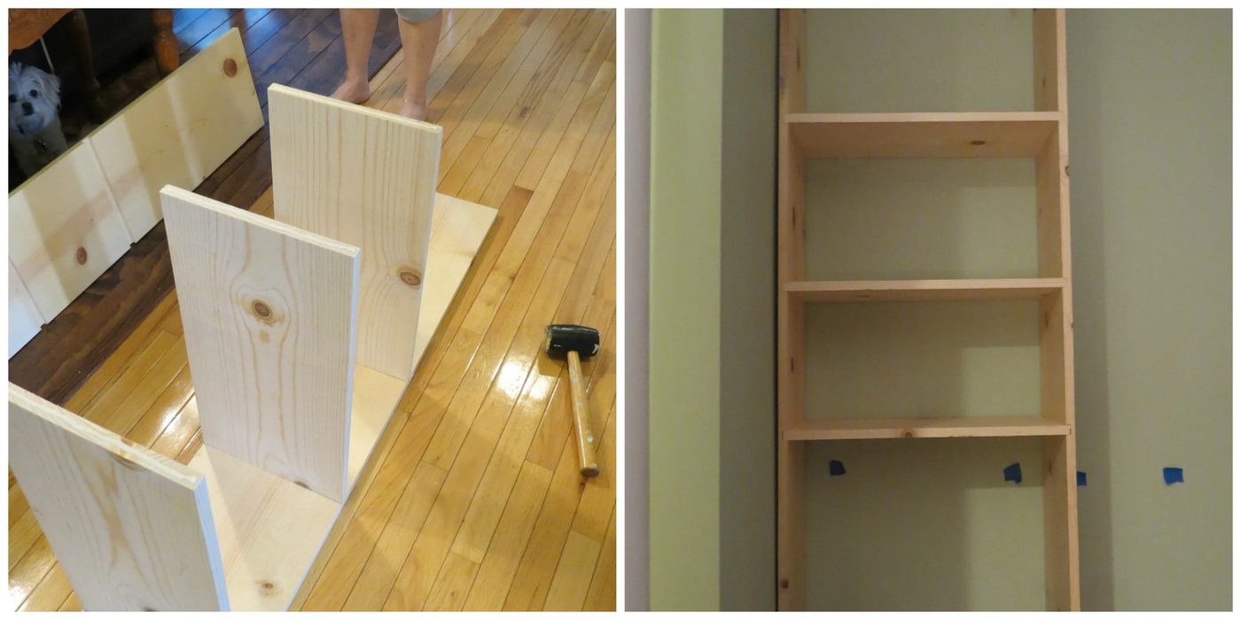 use router for shelf slots in a built-in bookcase, Home Is Where My Heart Is featured on Bekob