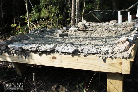 concrete Handmade waterfall step by step walkthrough