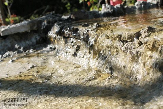 make your own concrete Handmade waterfall on a modest-cost