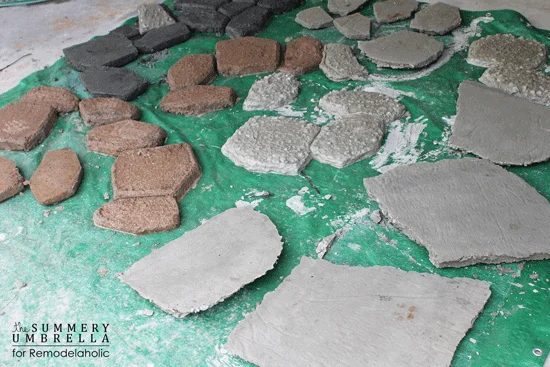 how to make your own rocks from concrete for a Handmade waterfall feature