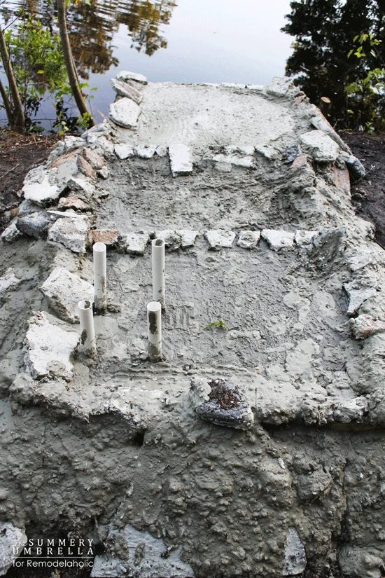 how to build a Handmade waterfall on a modest-cost using concrete cement