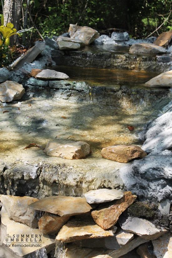 on a modest-cost, Handmade waterfall for $300 - step by step walkthrough at Bekob