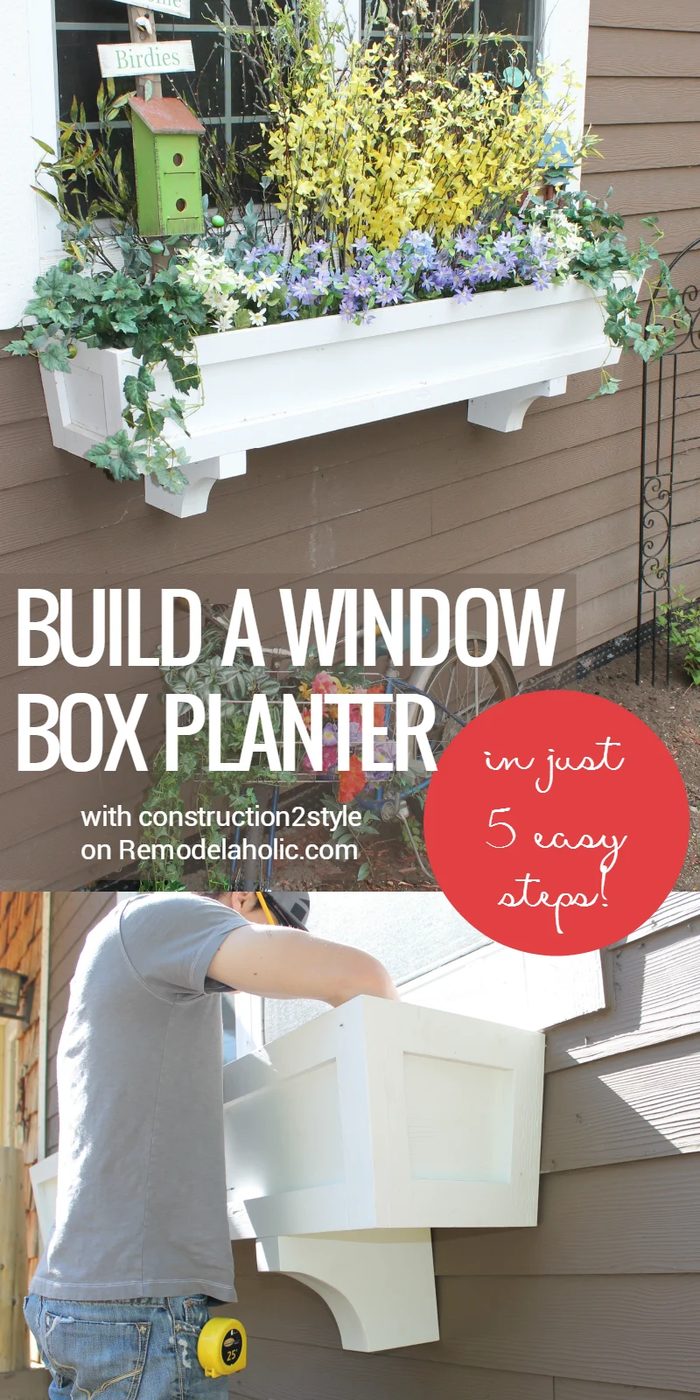 how to build a Handmade window box planter