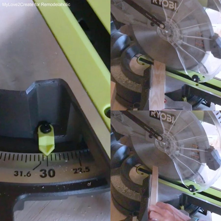 Cutting At 30 Degree Miter For Wood Hexagon Tray