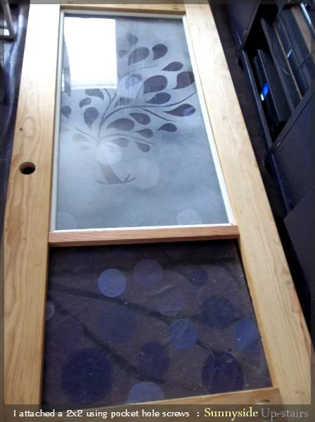 Build a Frosted Glass Pane Entry Door by Sunnyside Up-stairs featured on @Bekob