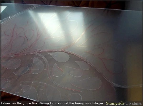 Creating Frosted Glass for Newly Built Entry Door by Sunnyside Up-stairs featured on @Bekob
