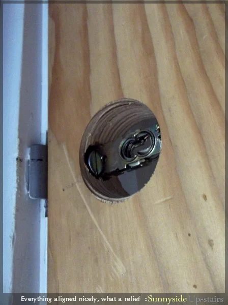 How to Add Hardware to a Hand Built Door by Sunnyside Up-stairs featured on @Bekob