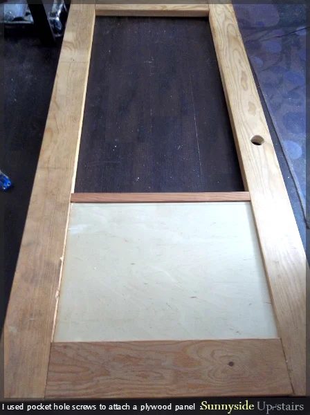 How to Build an Entry Door with a Glass Pane by Sunnyside Up-stairs featured on @Bekob