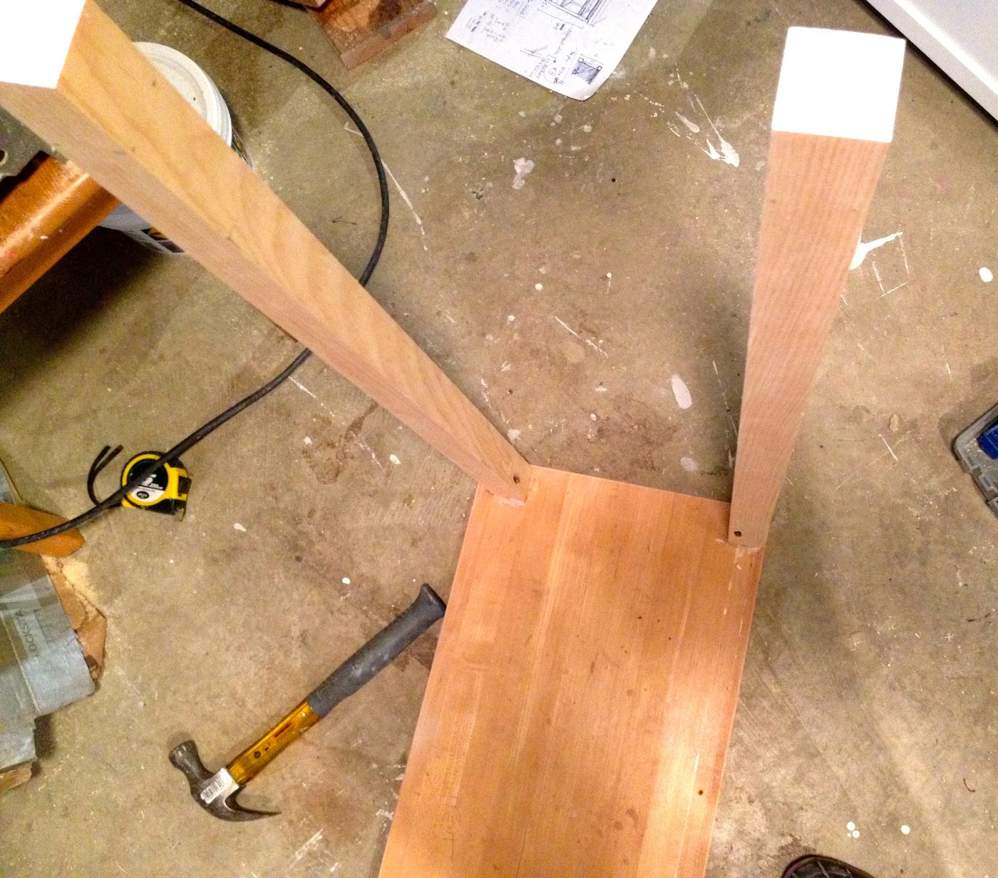 media shelf legs attached