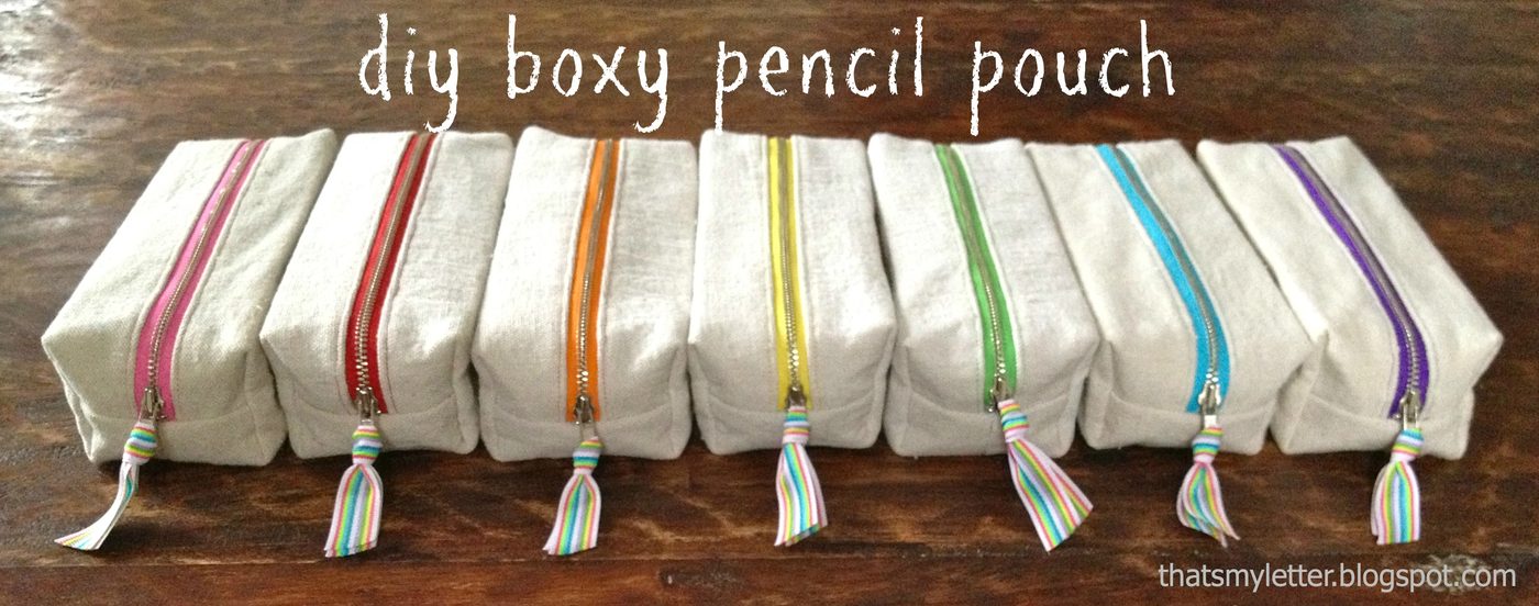 boxy pencil pouch