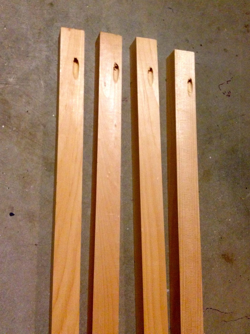 media shelf pocket hole legs