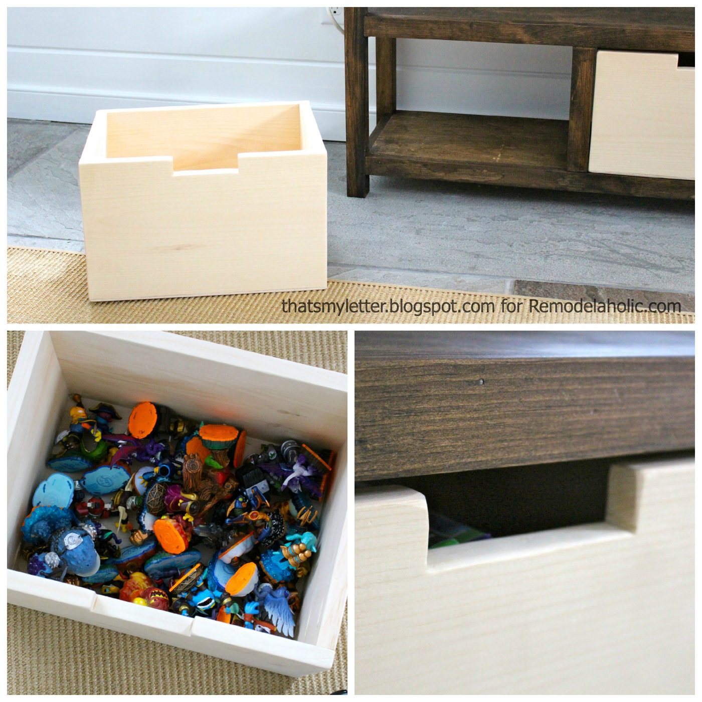 media shelf drawer details